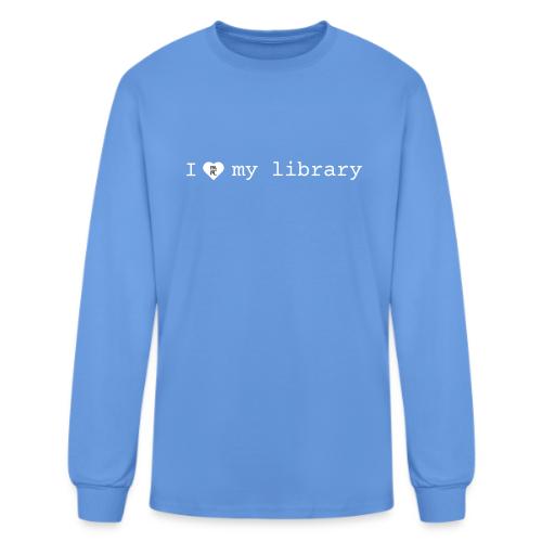 I Love My Library in White - Men's Long Sleeve T-Shirt