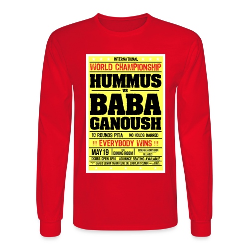 Hummus versus Baba Ganoush - Men's Long Sleeve T-Shirt