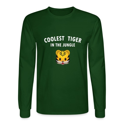 Coolest Tiger Hoodie - Men's Long Sleeve T-Shirt