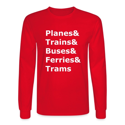 & Transportation - Light Lettering - Men's Long Sleeve T-Shirt