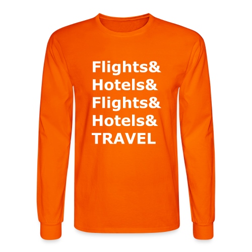 & Travel - Light Lettering - Men's Long Sleeve T-Shirt