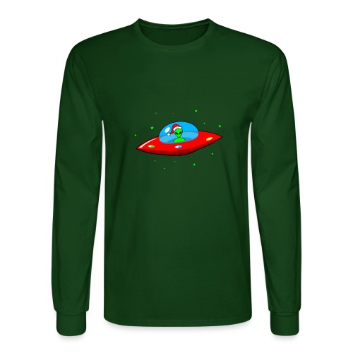 UFO Alien Santa Claus - Men's Long Sleeve T-Shirt
