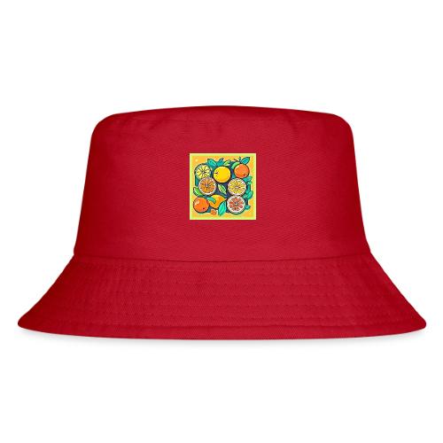 Citrus Fruit Art Design - Kid's Bucket Hat
