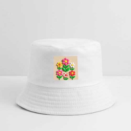 3D Flowers and Butterflies in Amber, Floral Design - Kid's Bucket Hat