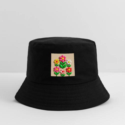 3D Flowers and Butterflies in Amber, Floral Design - Kid's Bucket Hat