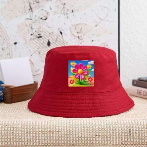 Pink Floral Peace | Sky & Nature Design - Kid's Bucket Hat