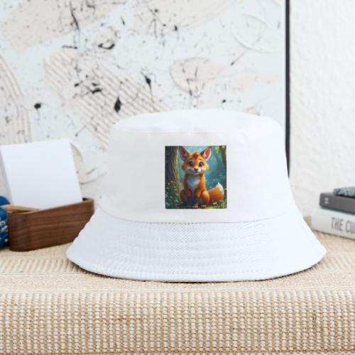 Magical fantasy fox in enchanted forest scene - Kid's Bucket Hat