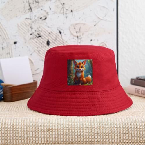 Magical fantasy fox in enchanted forest scene - Kid's Bucket Hat