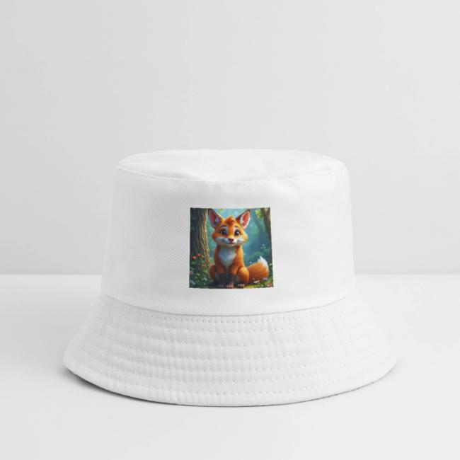 Magical fantasy fox in enchanted forest scene