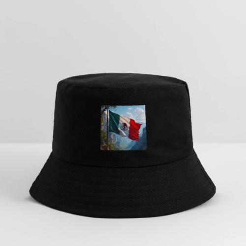 Mexican Flag in Mountain Nature Landscape - Kid's Bucket Hat