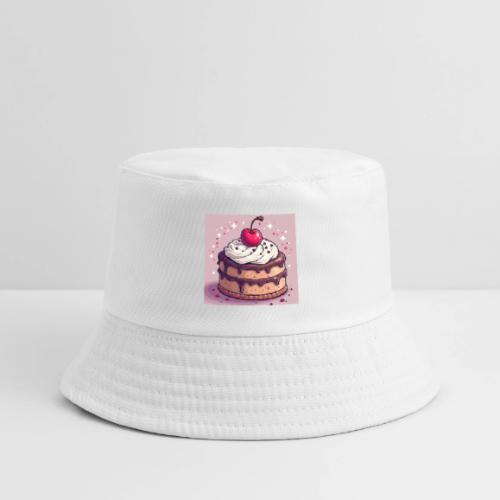 Cherry‑Topped Celebration Cake Design - Kid's Bucket Hat