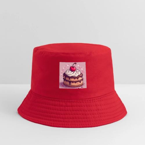 Cherry‑Topped Celebration Cake Design - Kid's Bucket Hat