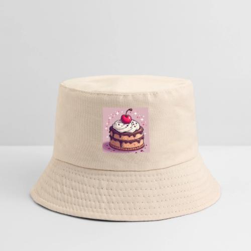 Cherry‑Topped Celebration Cake Design - Kid's Bucket Hat