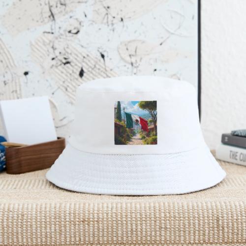 Mexican flag surrounded by nature and magic town - Kid's Bucket Hat