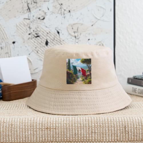 Mexican flag surrounded by nature and magic town - Kid's Bucket Hat