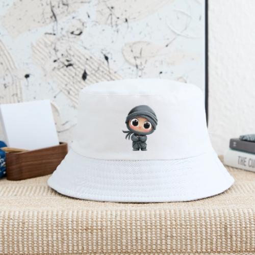 Cute Cartoon Baby Ninja Standing with Big Smile - Kid's Bucket Hat