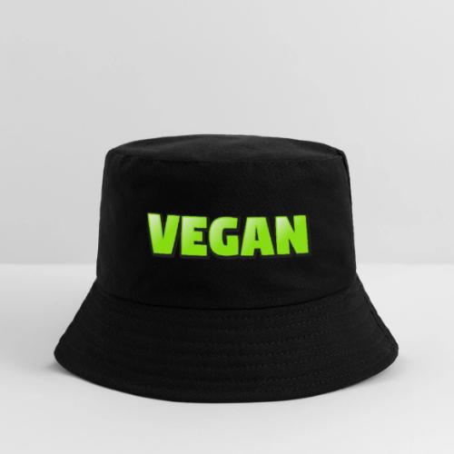 Vegan Bold Green Typography Design - Kid's Bucket Hat