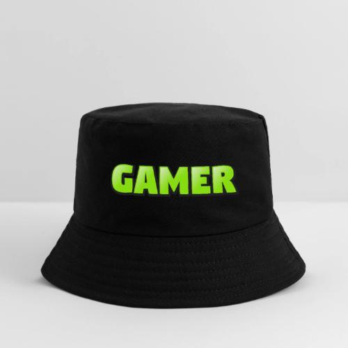 Gamer Neon Green Gaming Logo Design - Kid's Bucket Hat