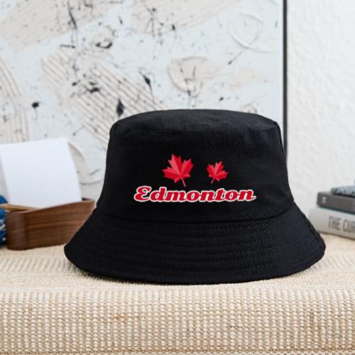Edmonton with two red maple leaves - Kid's Bucket Hat