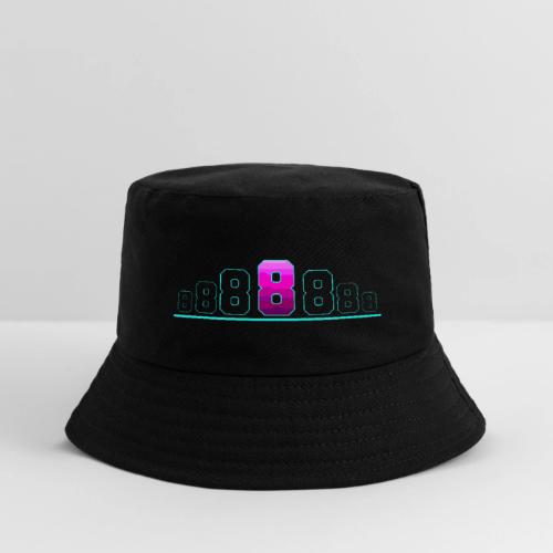 Number 8 in Magenta: Varsity Font - Kid's Bucket Hat