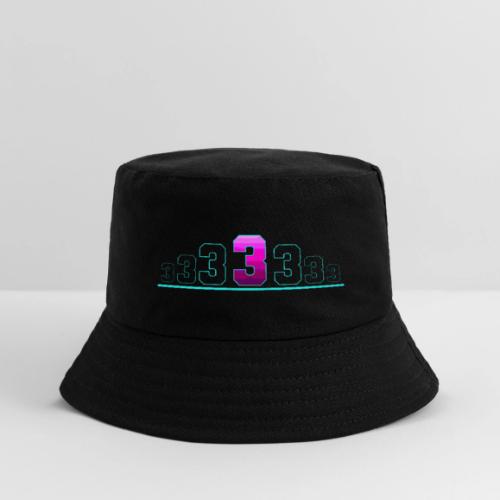 Number 3 in Magenta: Varsity Font - Kid's Bucket Hat