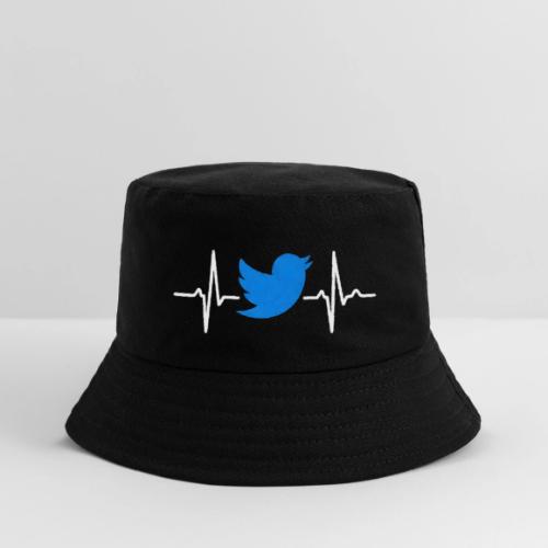 Social Media Heartbeat Blue Bird Graphic - Kid's Bucket Hat