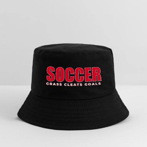 Soccer Grass Cleats Goals Typography Design - Kid's Bucket Hat