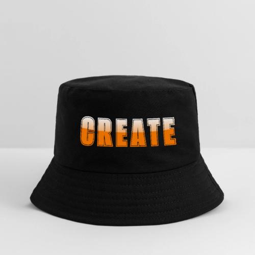 CREATE Vibrant Orange Bold Word Graphic - Kid's Bucket Hat