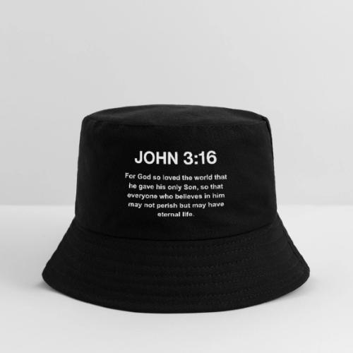 John 3:16 Christian Apparel – White - Kid's Bucket Hat