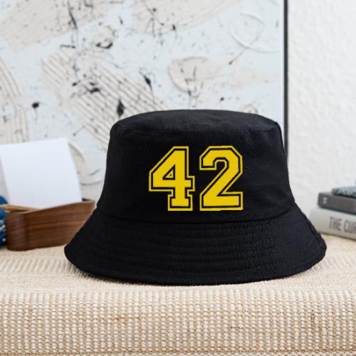 Number 42 in a classic athletic collegiate font - Kid's Bucket Hat
