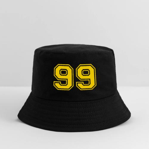 Number 99 in a classic athletic collegiate font - Kid's Bucket Hat