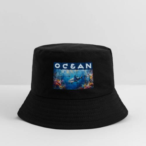 Ocean: Synthwave Shark - Kid's Bucket Hat