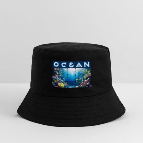 Ocean: Neon Reef Glow - Kid's Bucket Hat