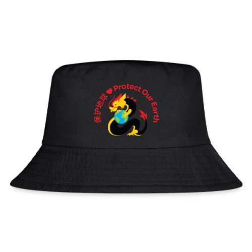 Kindness Dragon with Earth - Red - Kid's Bucket Hat