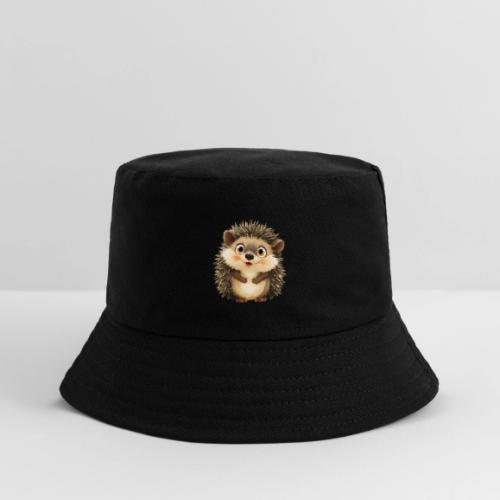 Smiling Cartoon Hedgehog with Joyful Expression - Kid's Bucket Hat