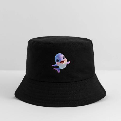 Purple-White Smiling Baby Dolphin - Kid's Bucket Hat