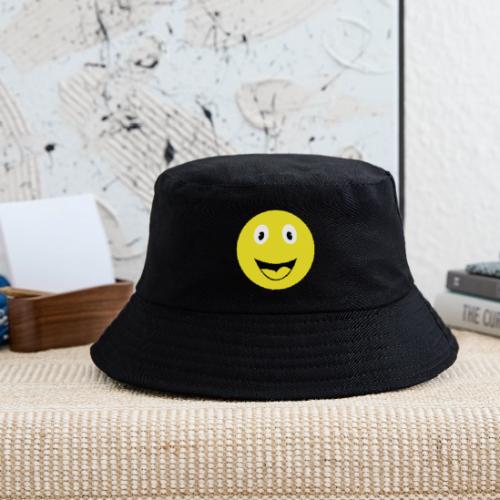 Yellow Happy Face Print - Kid's Bucket Hat