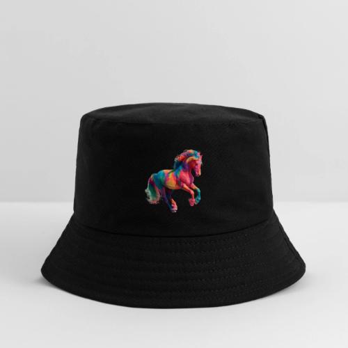 Colorful Paint Splatter Horse Art - Kid's Bucket Hat