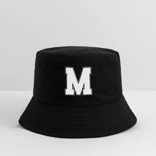 White Letter M – Varsity Alphabet Monogram - Kid's Bucket Hat