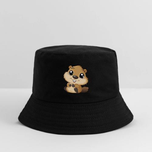 Adorable Cartoon Baby Beaver with Big Eyes - Kid's Bucket Hat