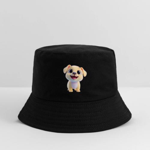 Playful 3D Baby Puppy Looking Up - Kid's Bucket Hat