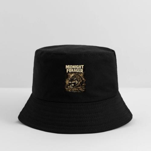 Midnight Forager Raccoon Mushroom Hunter - Kid's Bucket Hat