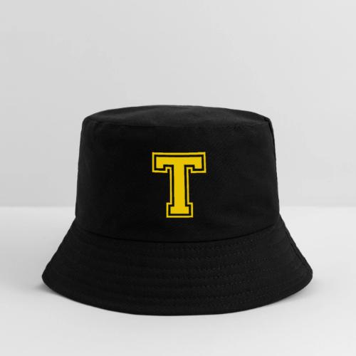 Letter T – Capital Athletic Alphabet Monogram - Kid's Bucket Hat