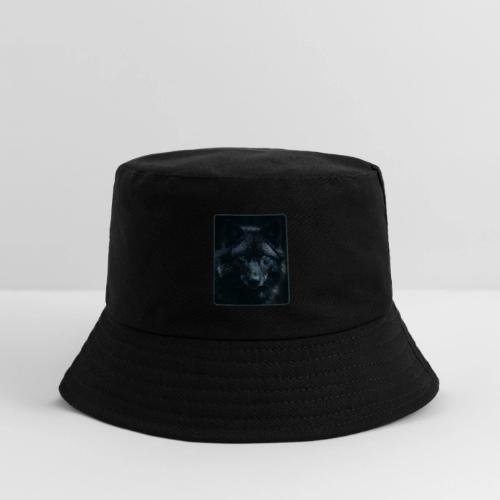 Black Wolf Intense Eyes Portrait Design - Kid's Bucket Hat