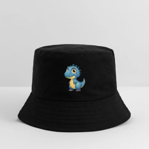 Smiling Blue and Yellow Baby Dinosaur - Kid's Bucket Hat