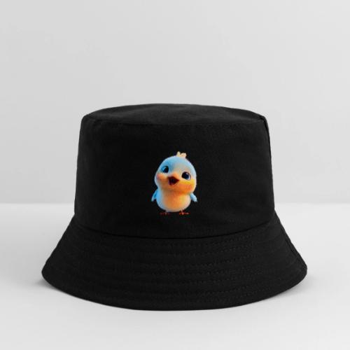 Colorful Cartoon Baby Bird in Orange and Blue - Kid's Bucket Hat