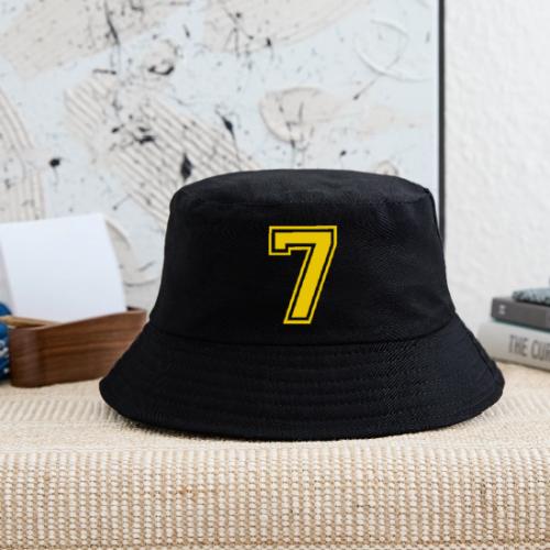 Number 7 in a classic athletic collegiate font - Kid's Bucket Hat