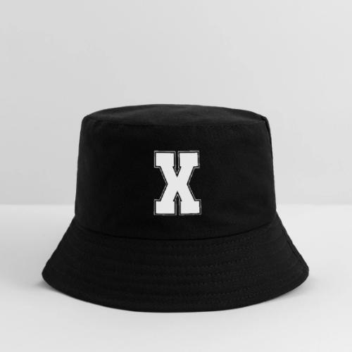 White Letter X – Varsity Alphabet Monogram - Kid's Bucket Hat