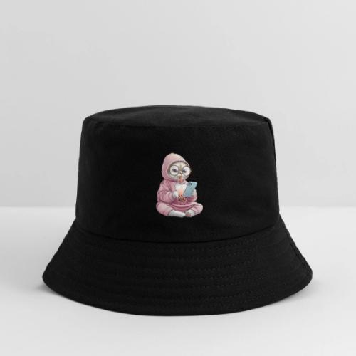 Cool Cat Bubble Tea Cartoon Design - Kid's Bucket Hat