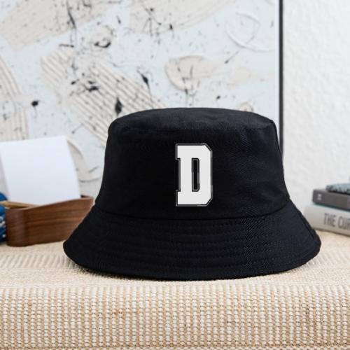 White Letter D – Varsity Alphabet Monogram - Kid's Bucket Hat
